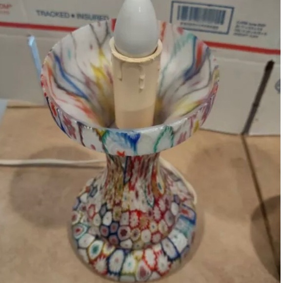 Gorgeous Millefiori Hand Blown Glass Art LAMP Made in Murano Italy 🇮🇹 - Picture 5 of 9